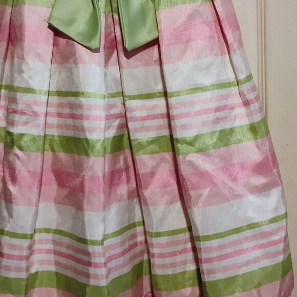 Youngland Pink and Green Pleated Halter Sundress - Picture 9 of 15